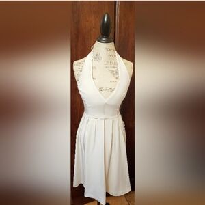 J.Crew Elegant Ivory Halter Dress